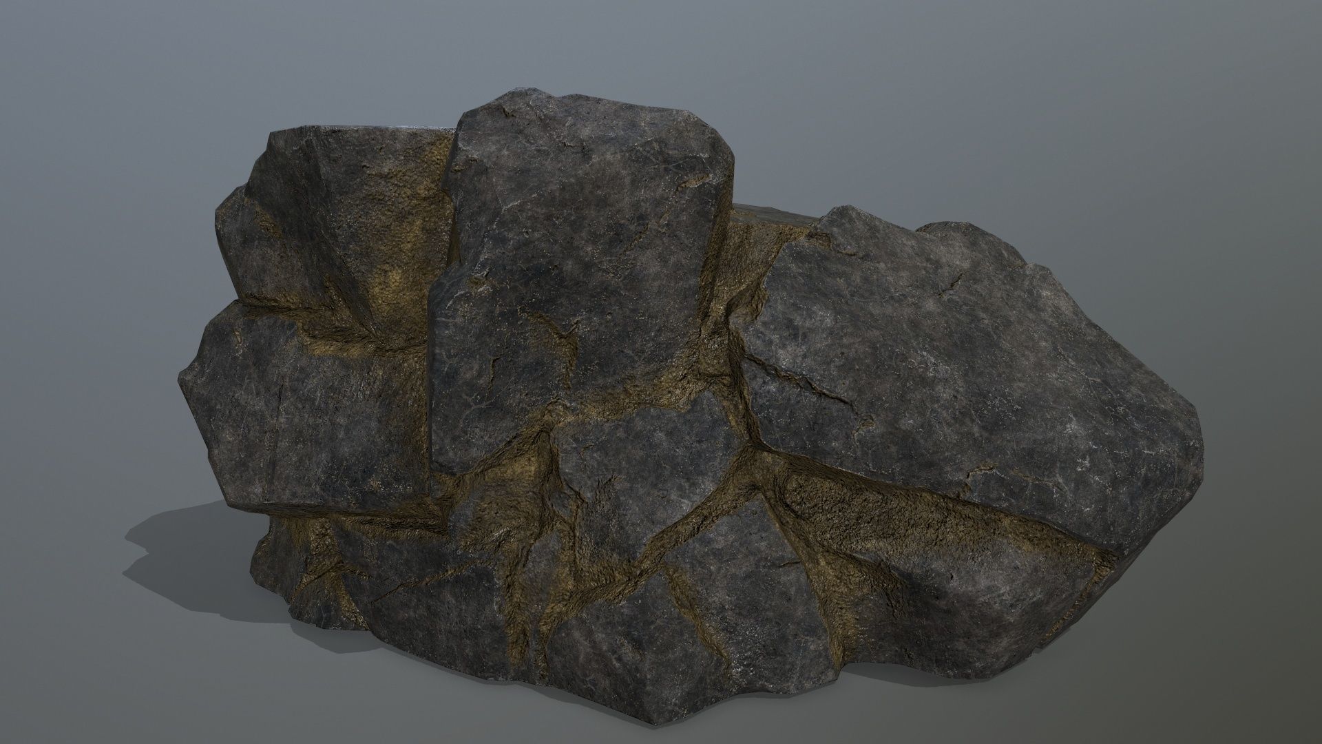 Rock Set Low-poly 3D model_1