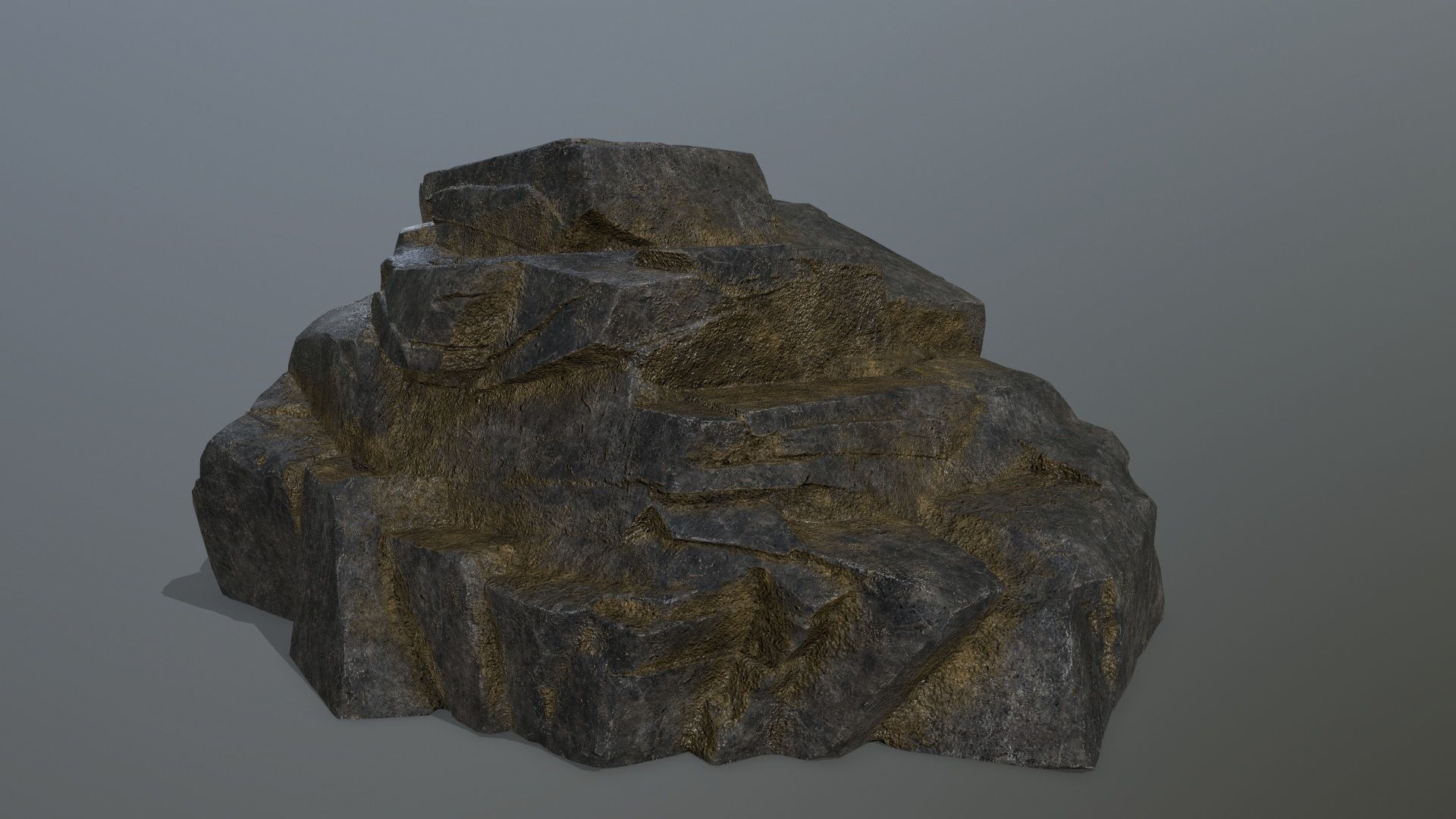 Rock Set Low-poly 3D model_4