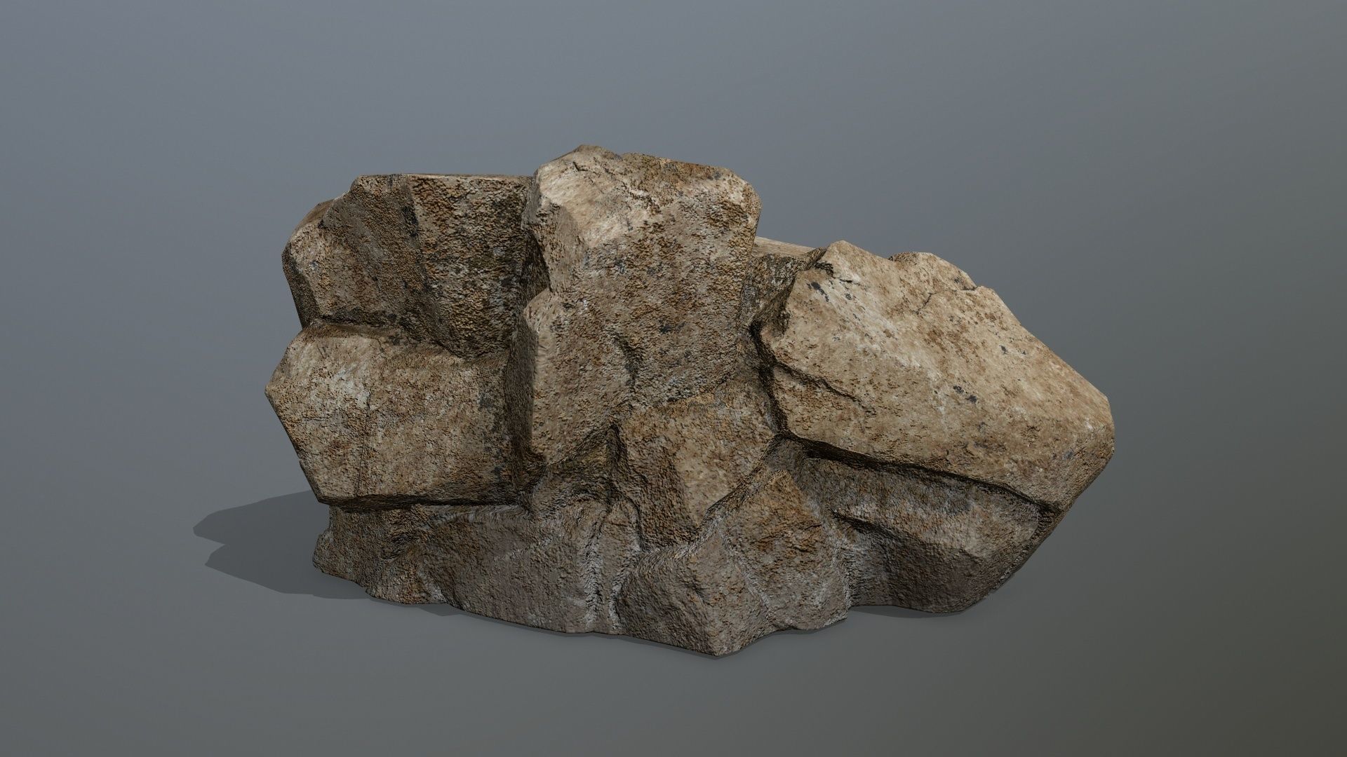 Desert Rock Set Low-poly 3D model_1