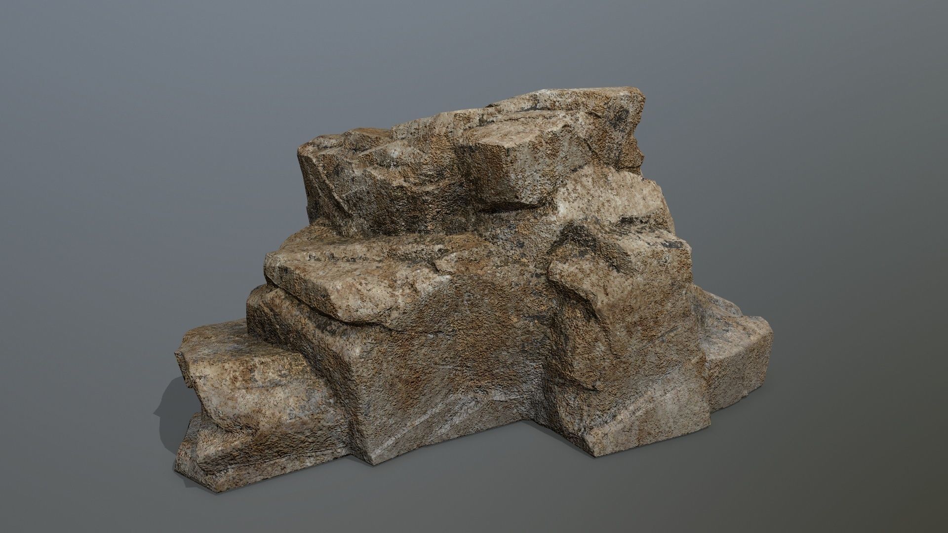 Desert Rock Set Low-poly 3D model_2