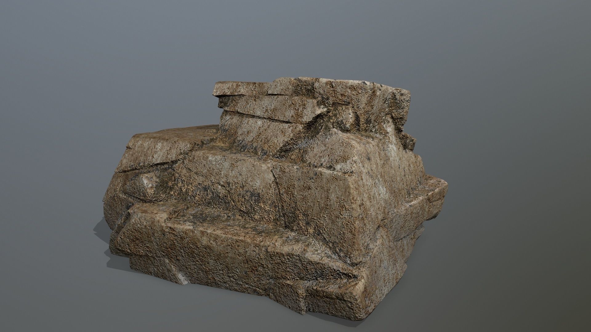 Desert Rock Set Low-poly 3D model_5