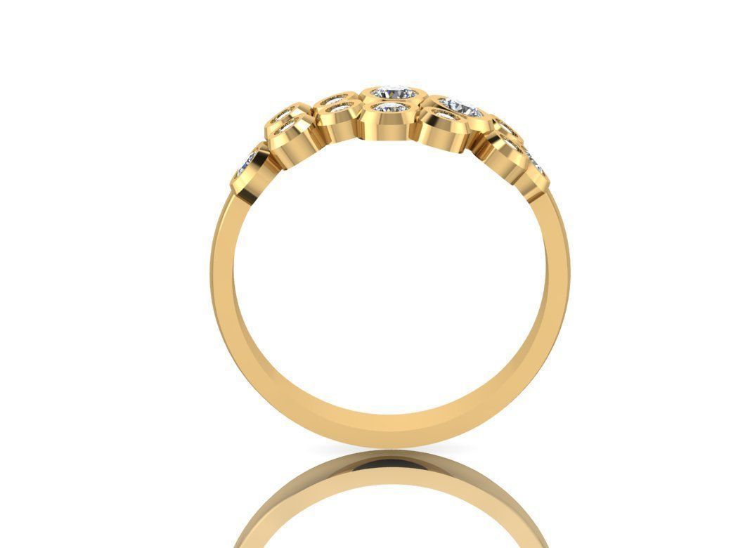 Ladies Stone Ring 3D print model_7