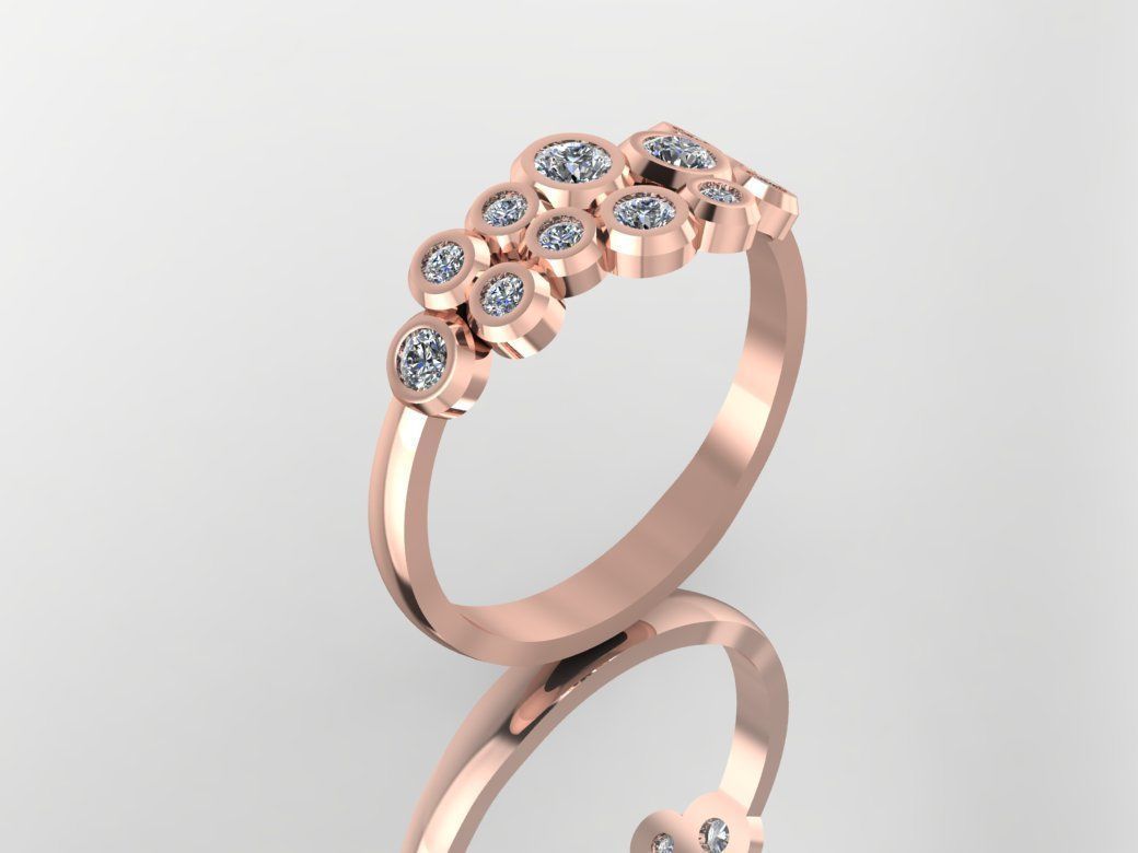 Ladies Stone Ring 3D print model_1