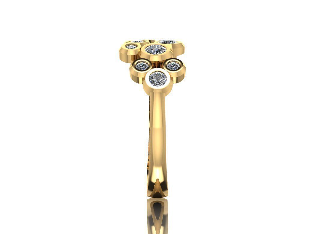 Ladies Stone Ring 3D print model_8