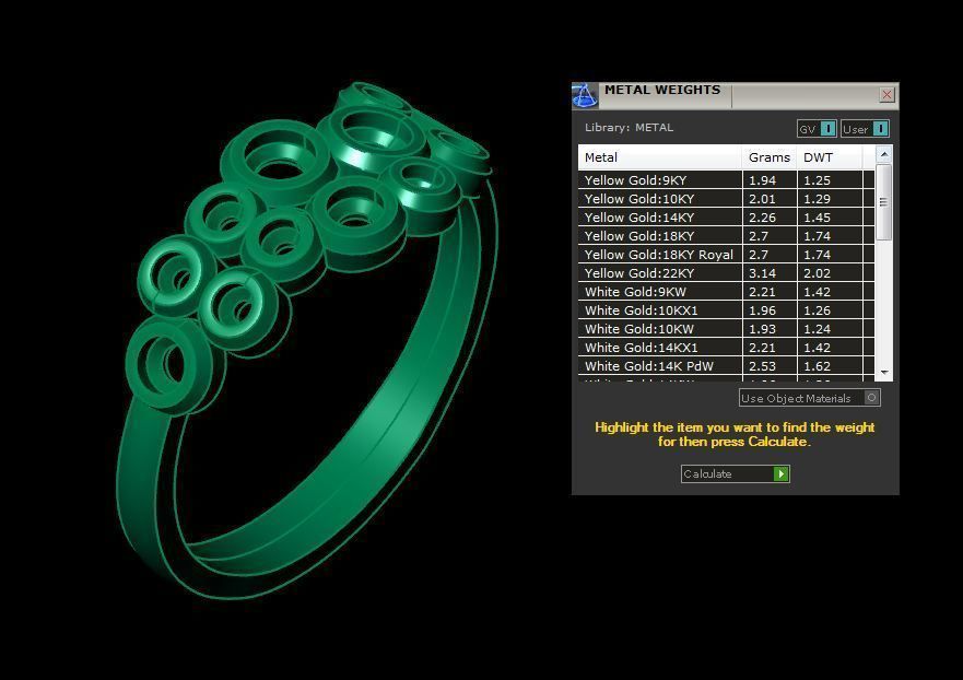 Ladies Stone Ring 3D print model_4