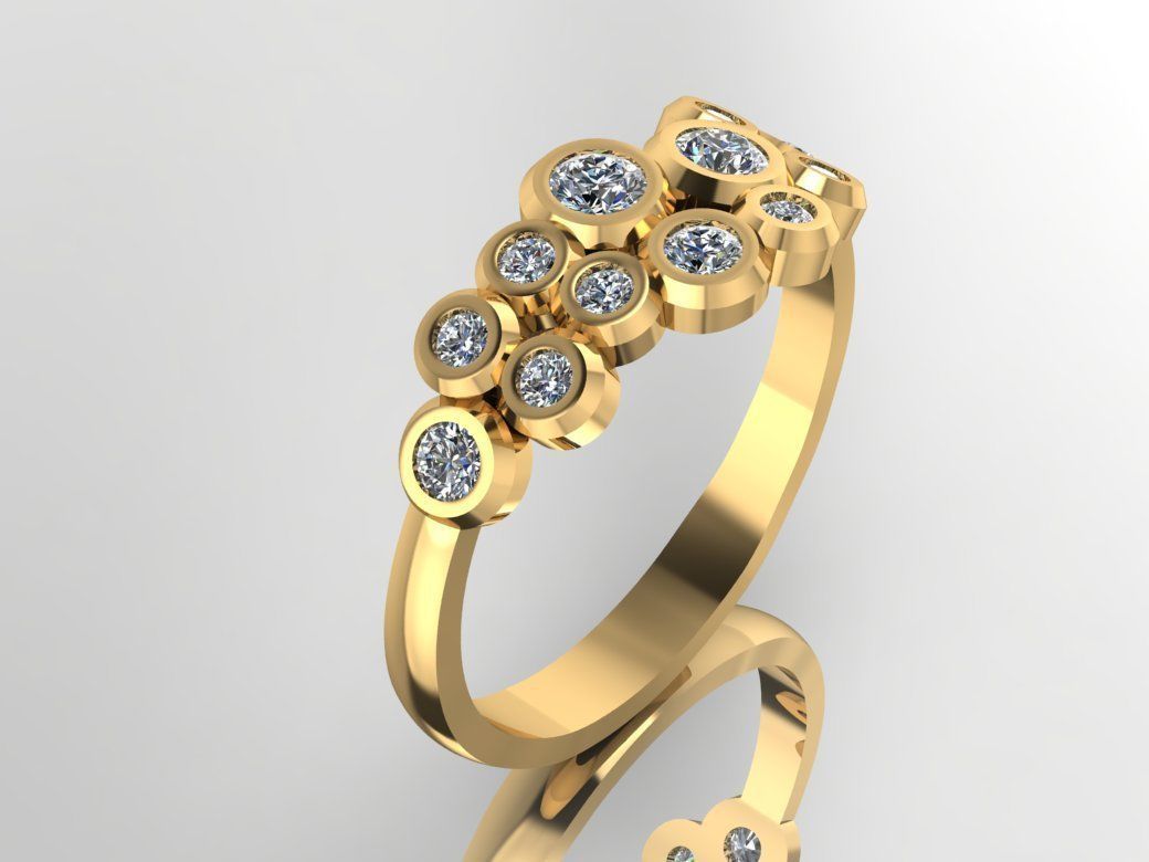 Ladies Stone Ring 3D print model_6