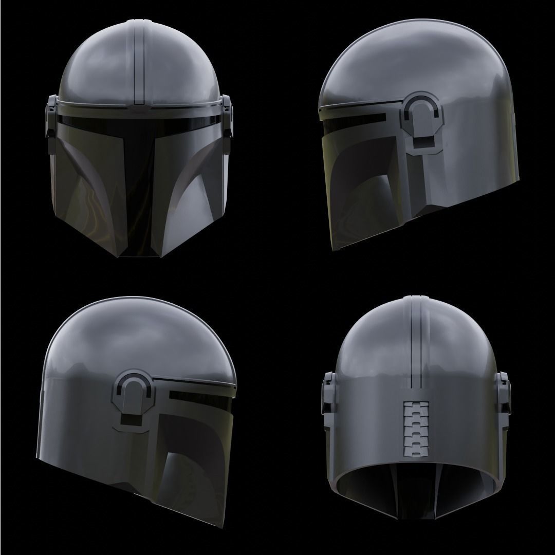 THE MANDALORIAN HELMET V2 3D print model_1