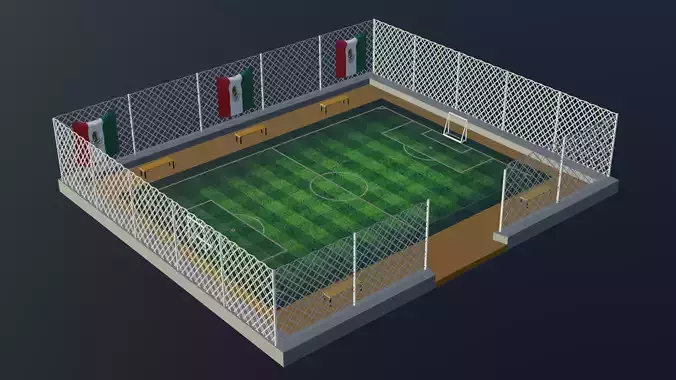 Soccer Stadium - Mexican Low-poly 3D model