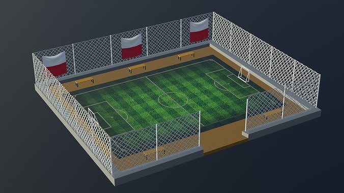 Soccer Stadium - Poland Low-poly 3D model