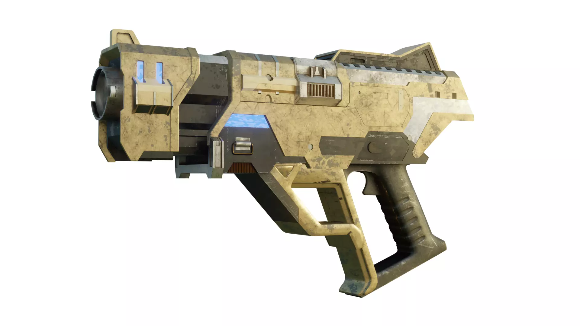 Cyber Gun - Low Poly - Game Ready Low-poly 3D model_0