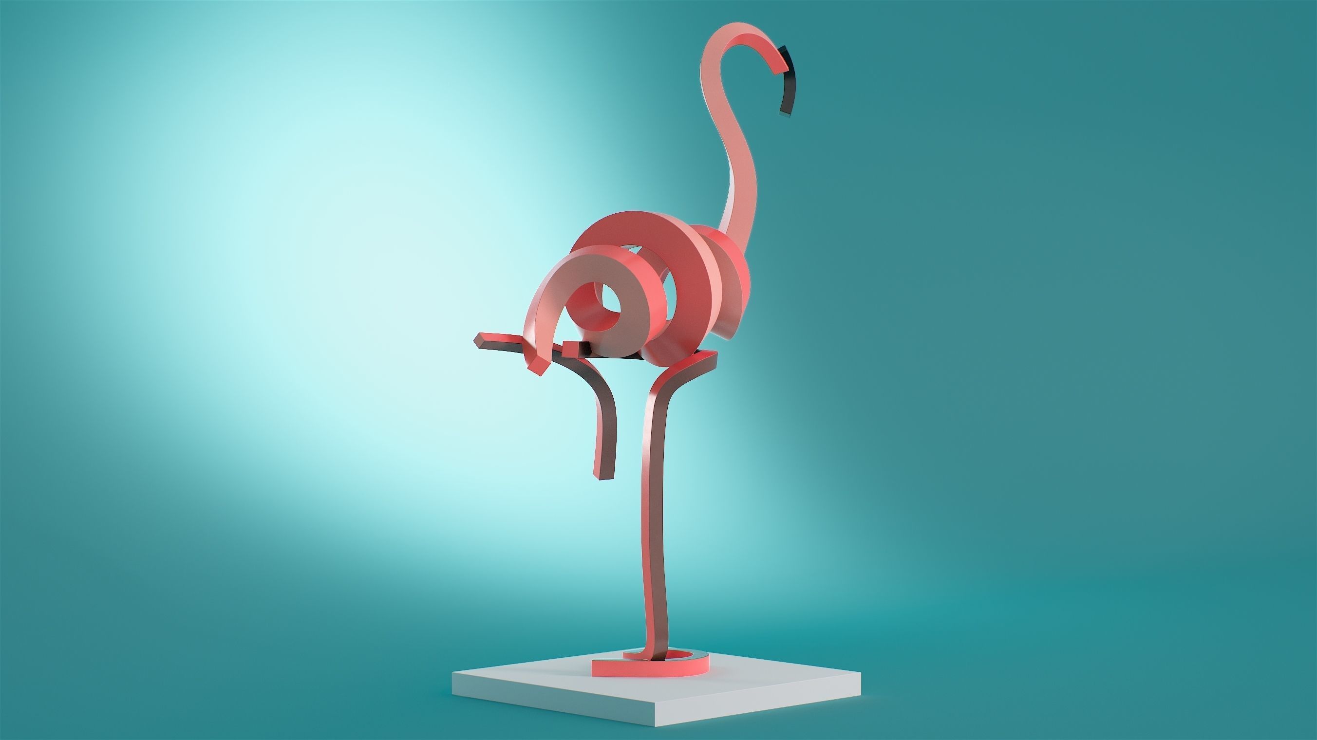 Flamingo 2020 3D model_4