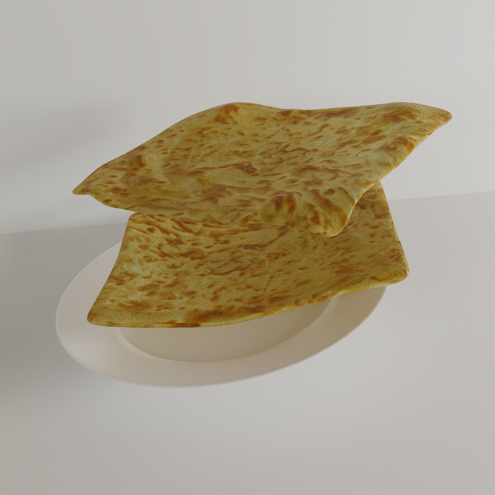 Moroccan Pancakes 3D model of Msemmen 3D model_4