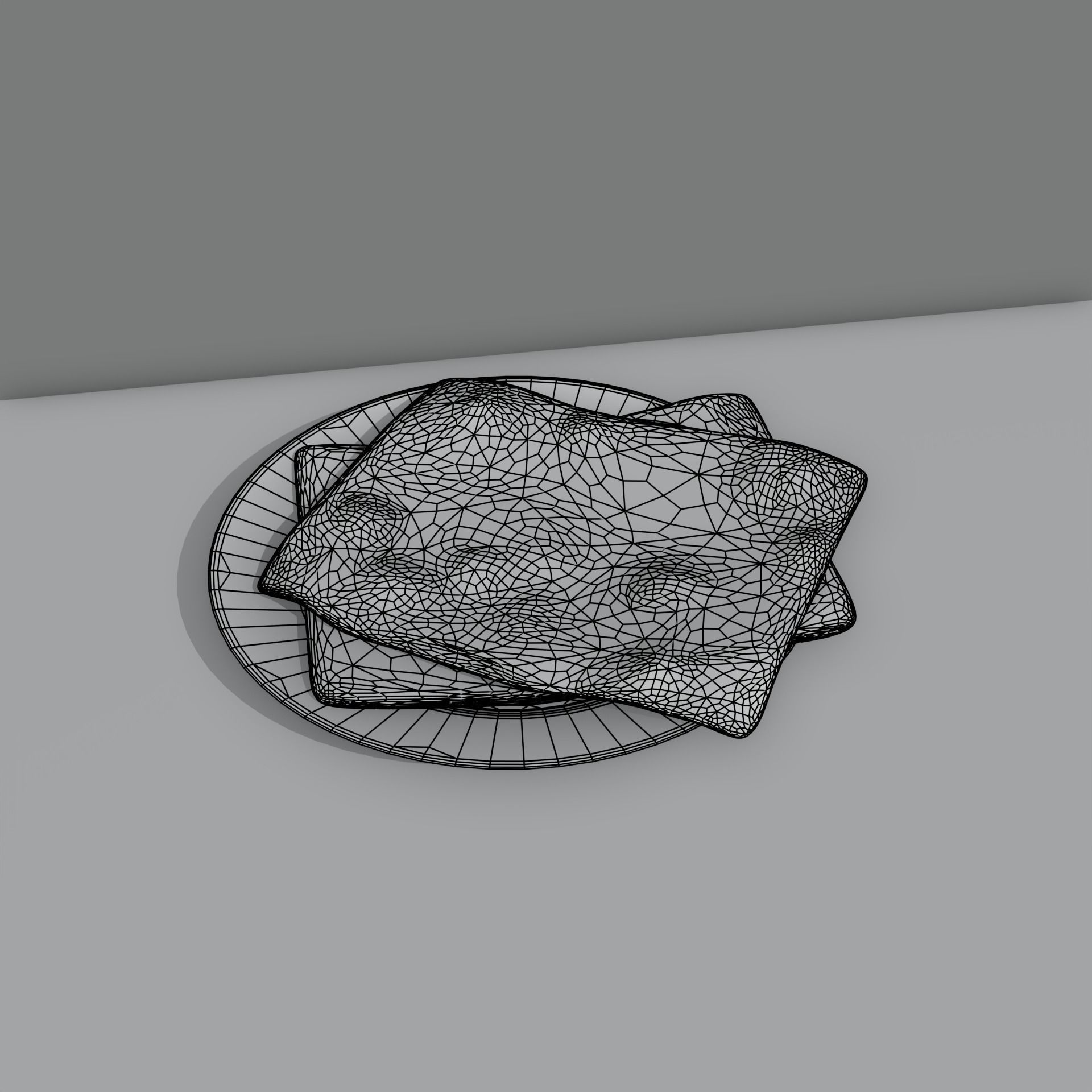 Moroccan Pancakes 3D model of Msemmen 3D model_2