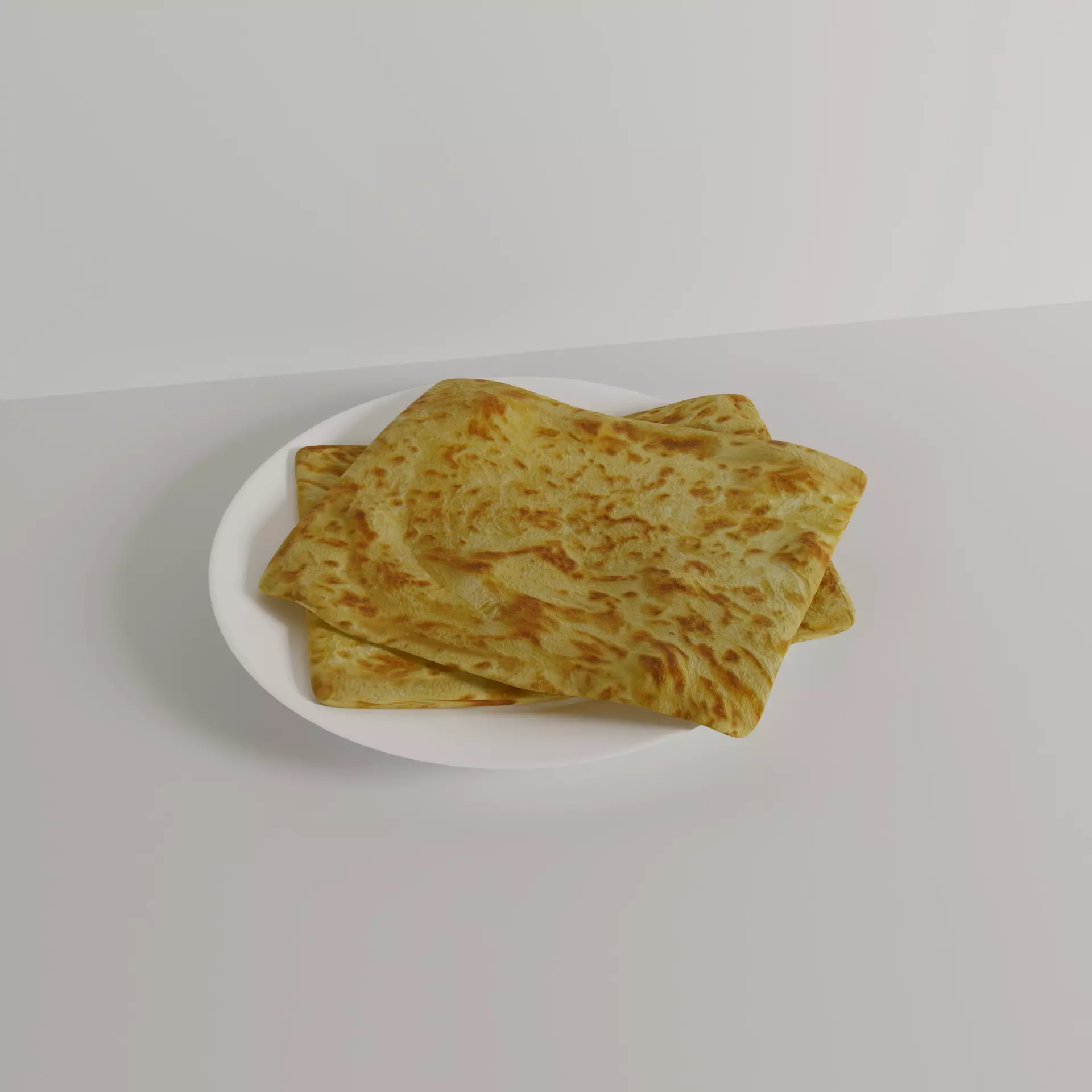 Moroccan Pancakes 3D model of Msemmen 3D model_0