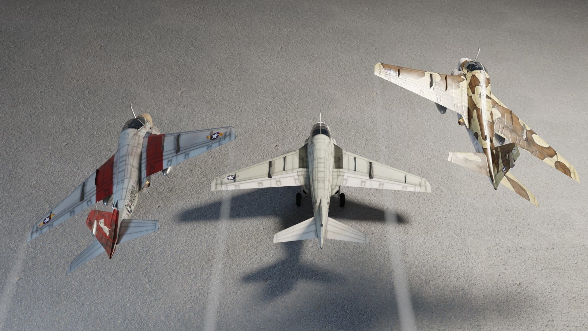 Grumman A-6 Intruder jet attack plane Low-poly 3D model_2