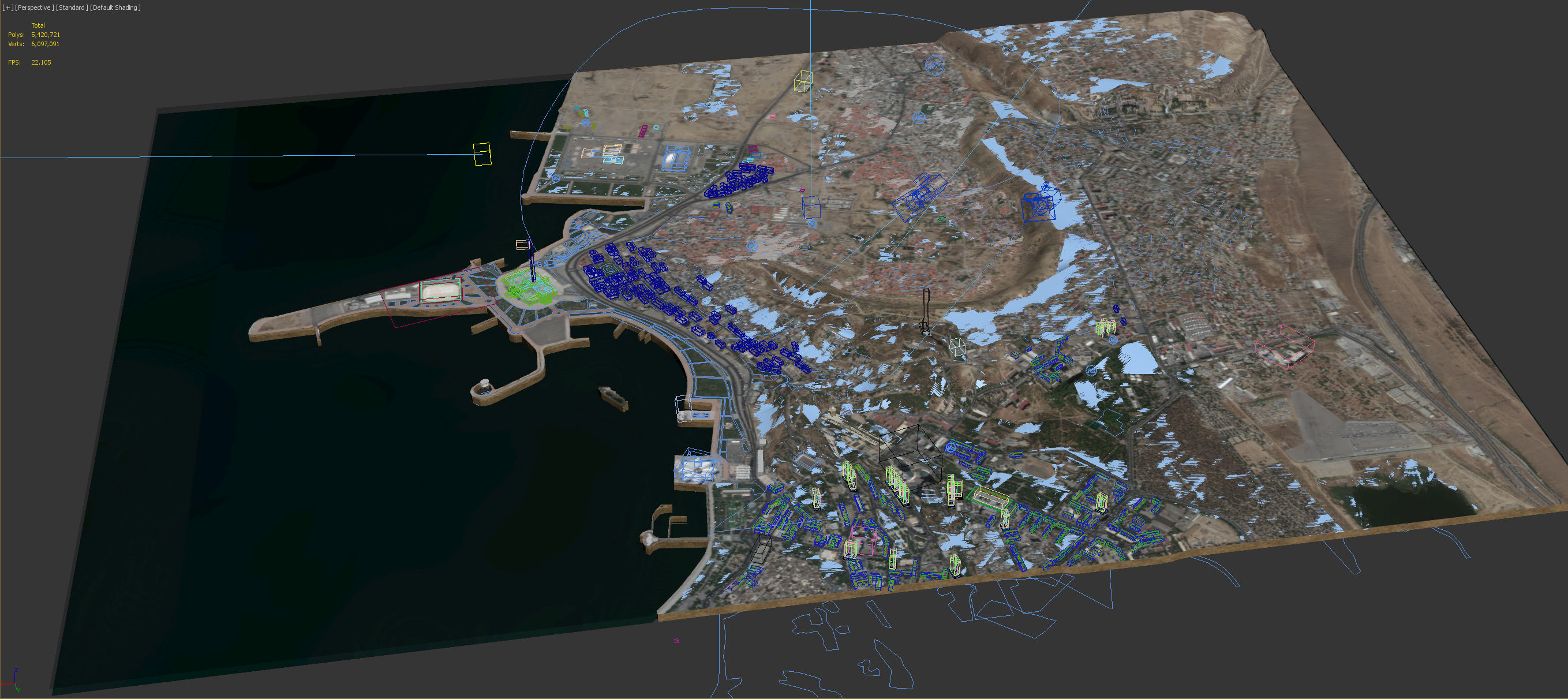 Baku 3d map 3D model_4