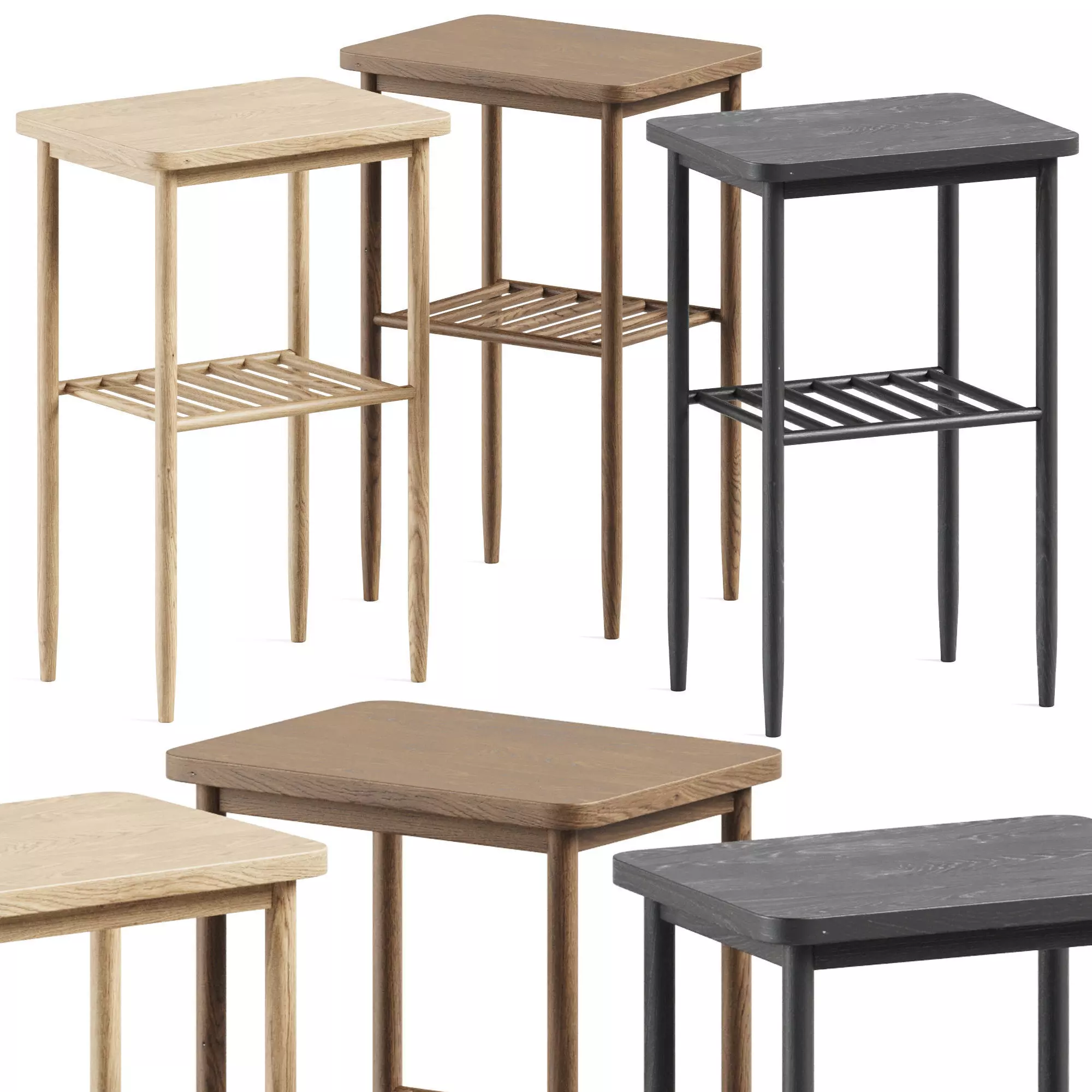 Acorn Side Table by Hubsch Interior 3D model_0