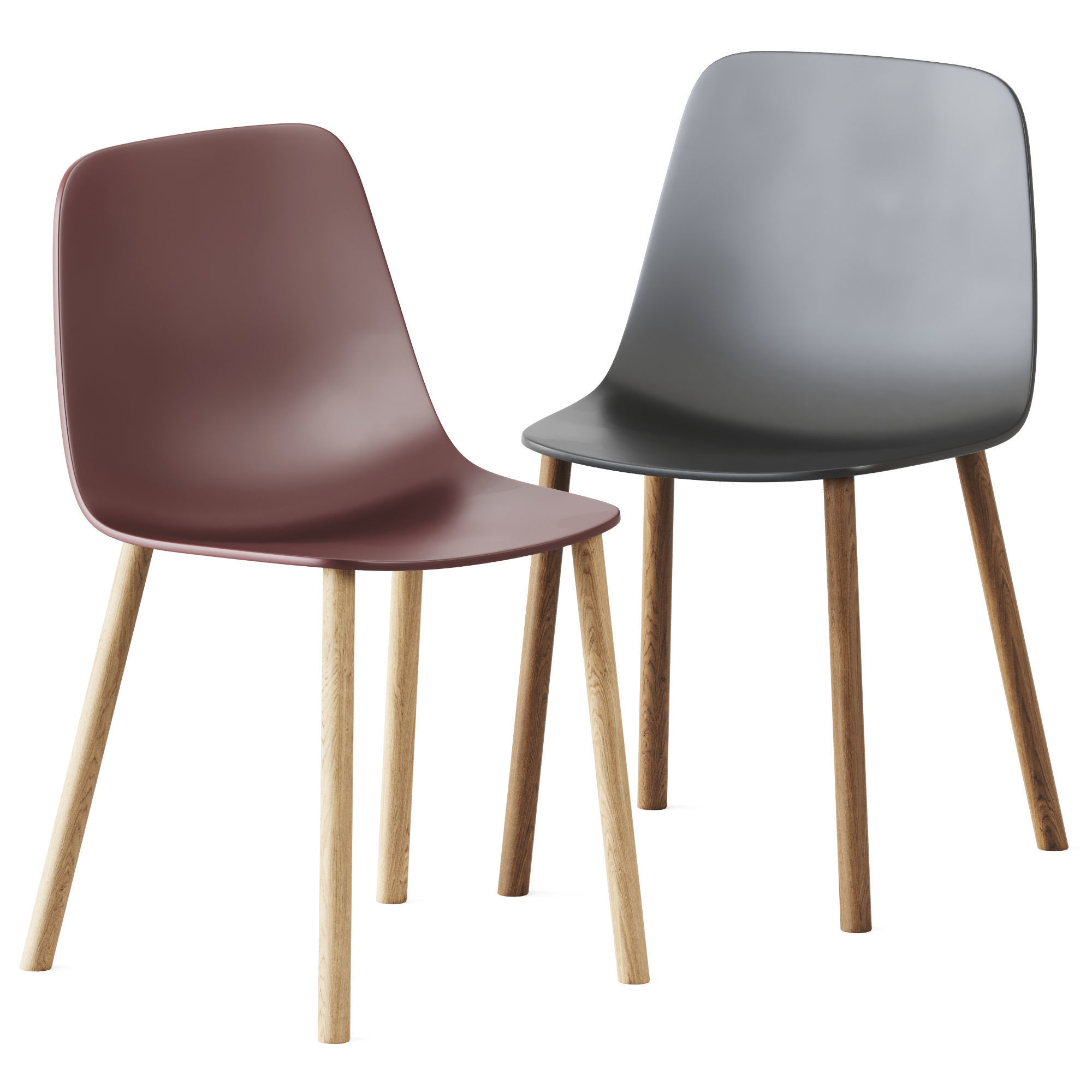 Maarten Chair by Viccarbe and Dix Table by Connubia 3D model_1