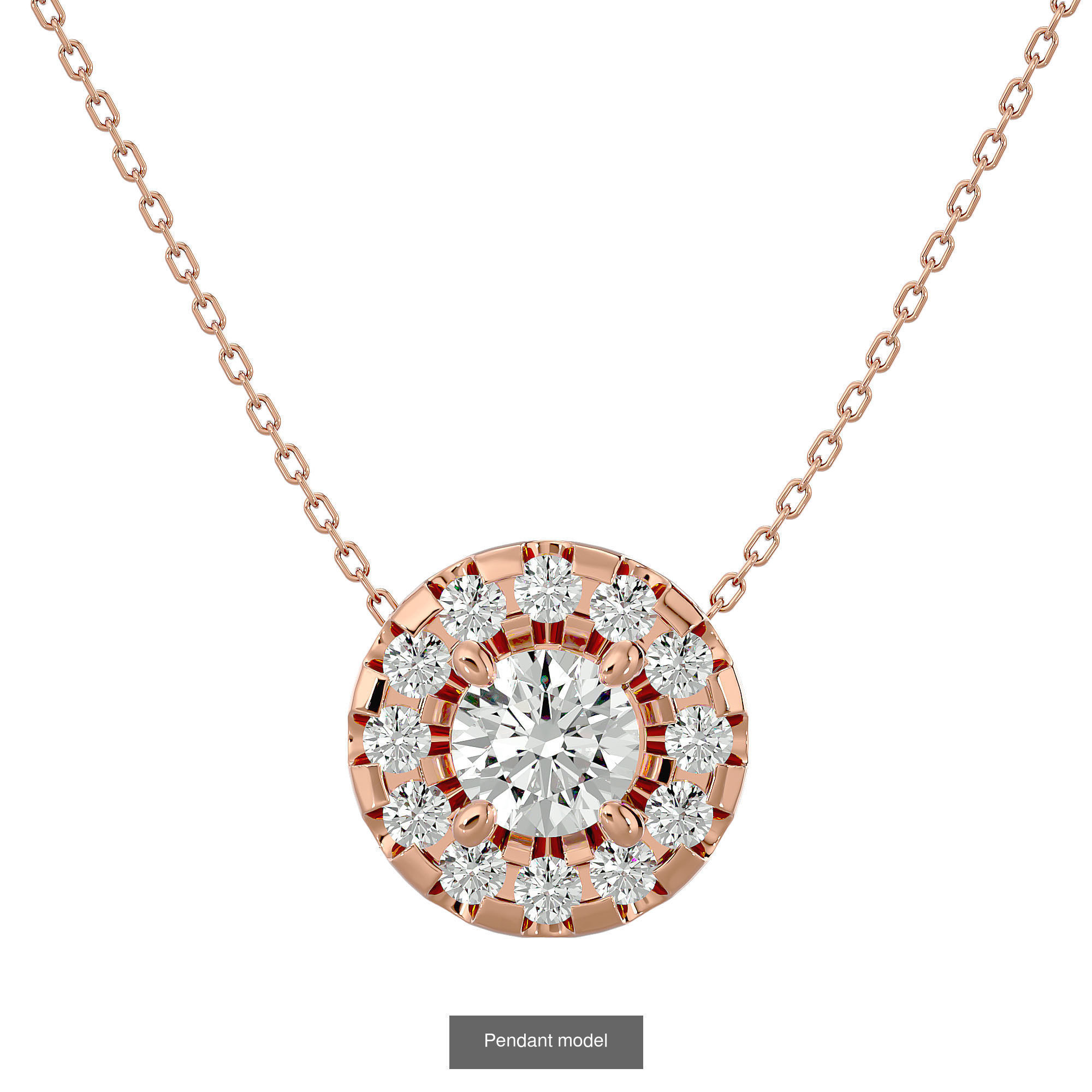 12 solitaire pendant  3D Model Collection_6