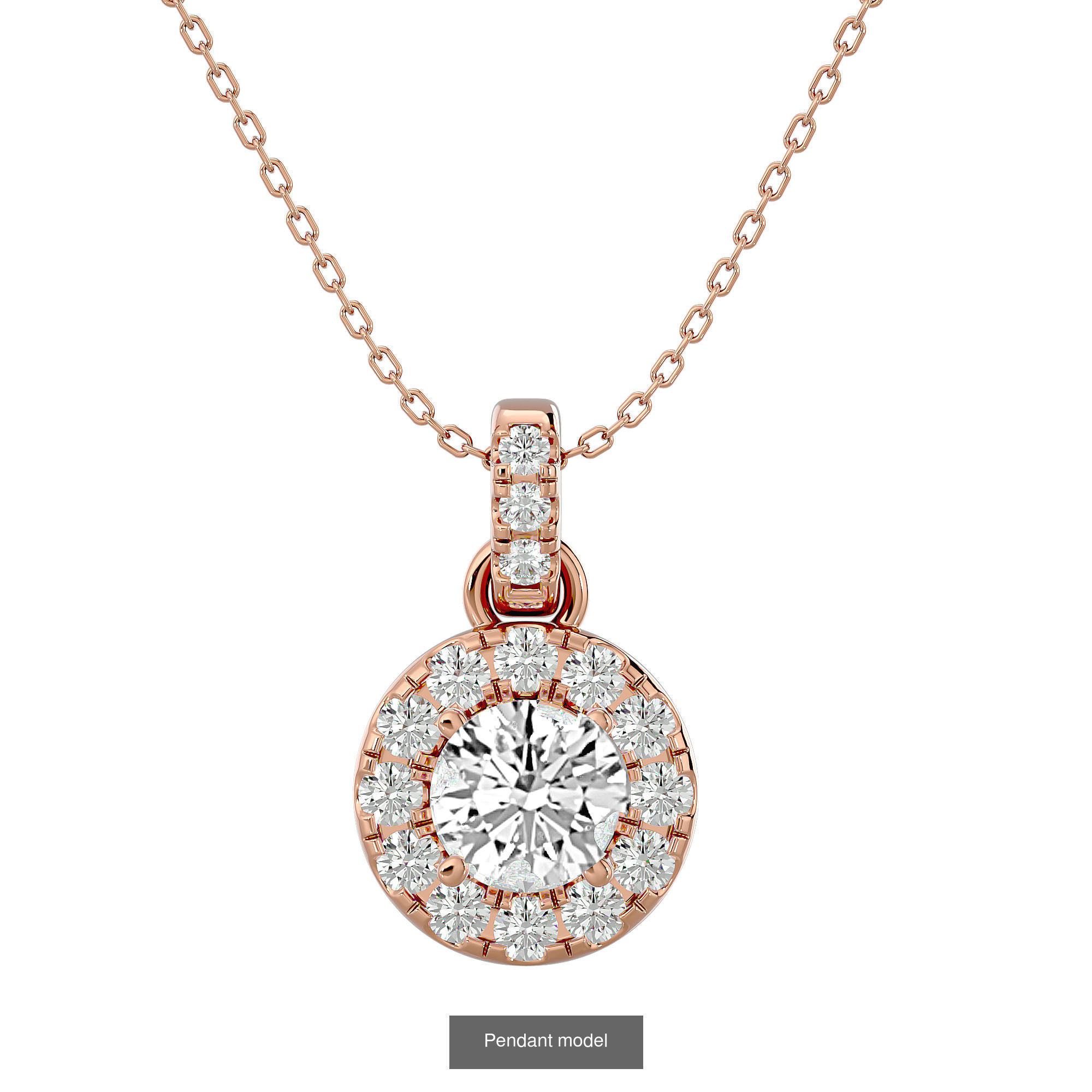 12 solitaire pendant  3D Model Collection_7