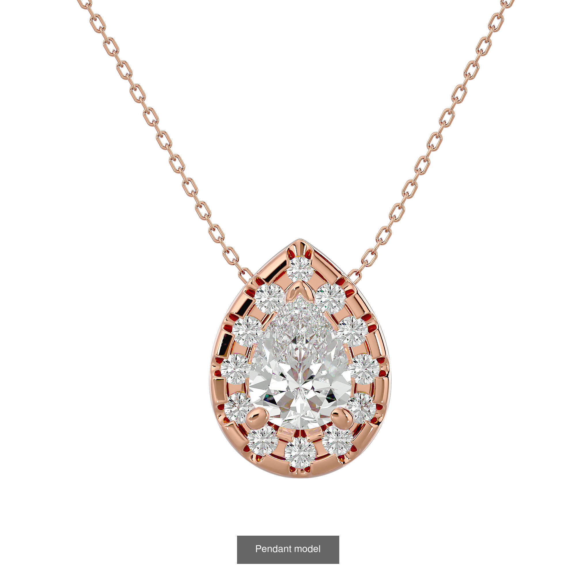 12 solitaire pendant  3D Model Collection_5