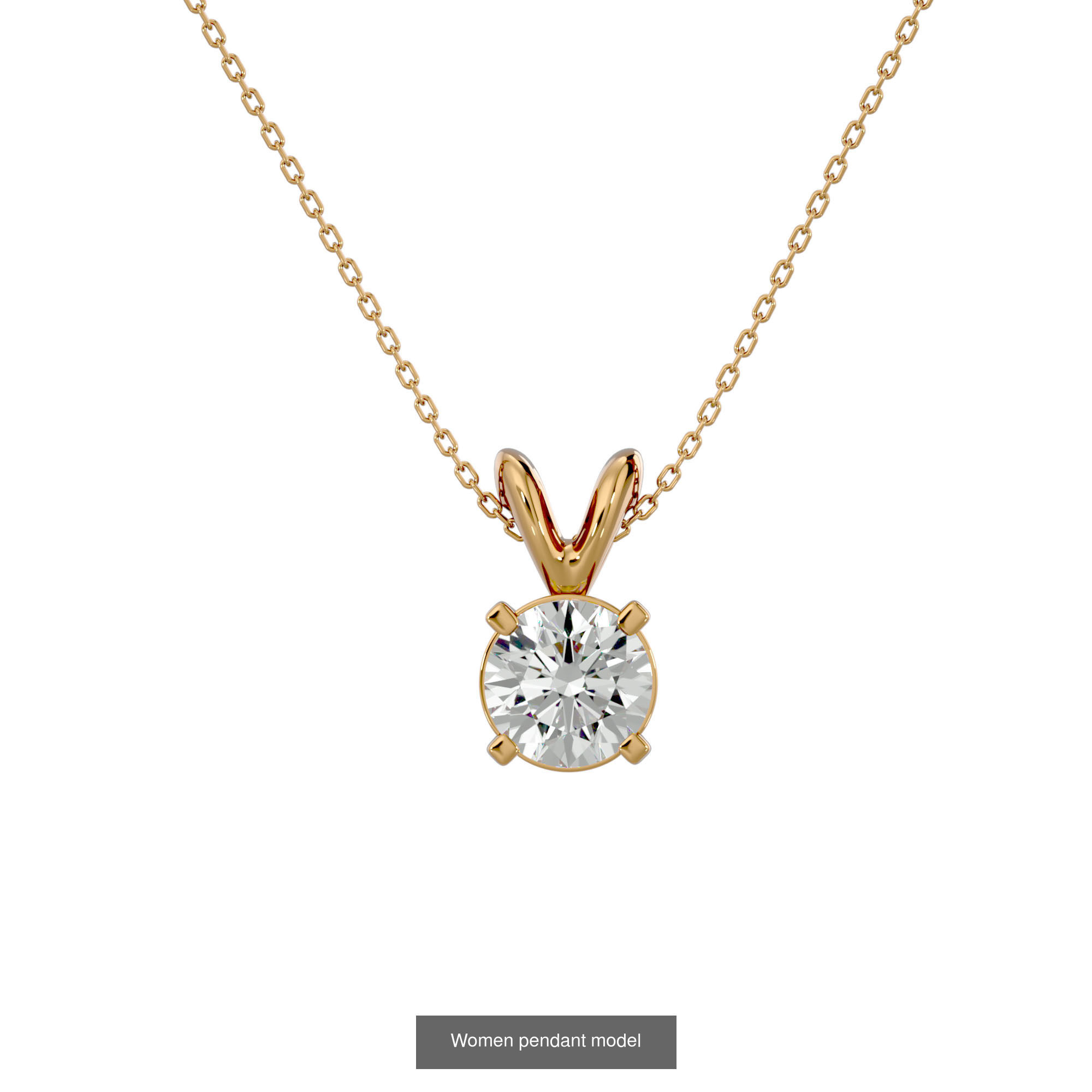 12 solitaire pendant  3D Model Collection_12