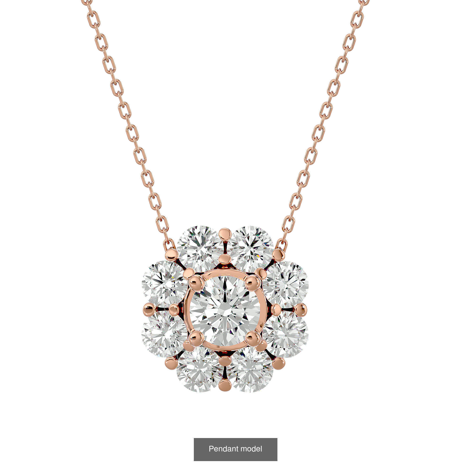 12 solitaire pendant  3D Model Collection_9