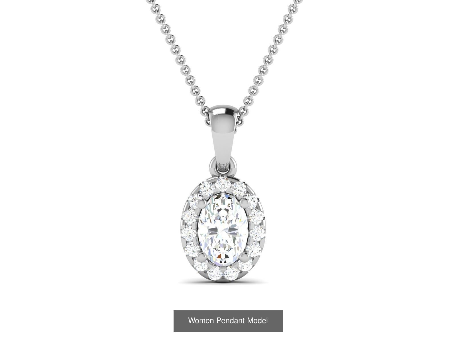 12 solitaire pendant  3D Model Collection_3