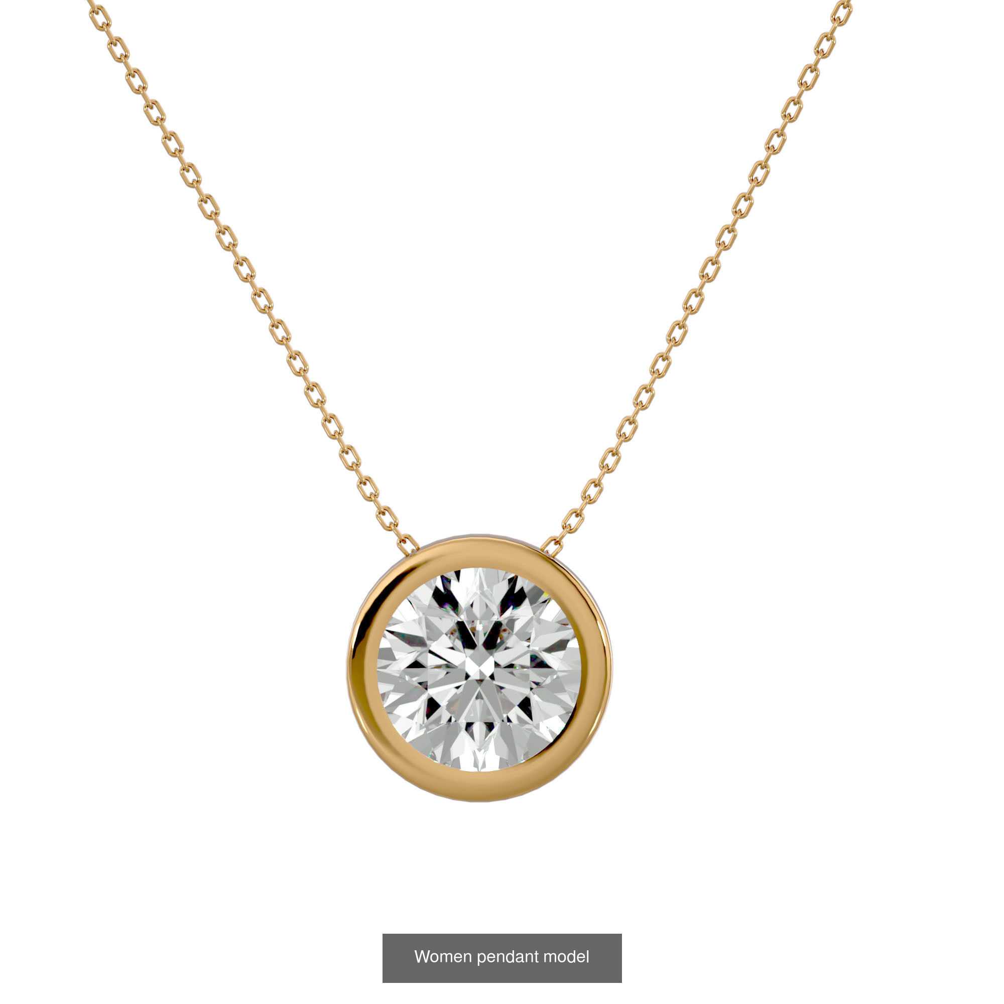 12 solitaire pendant  3D Model Collection_11