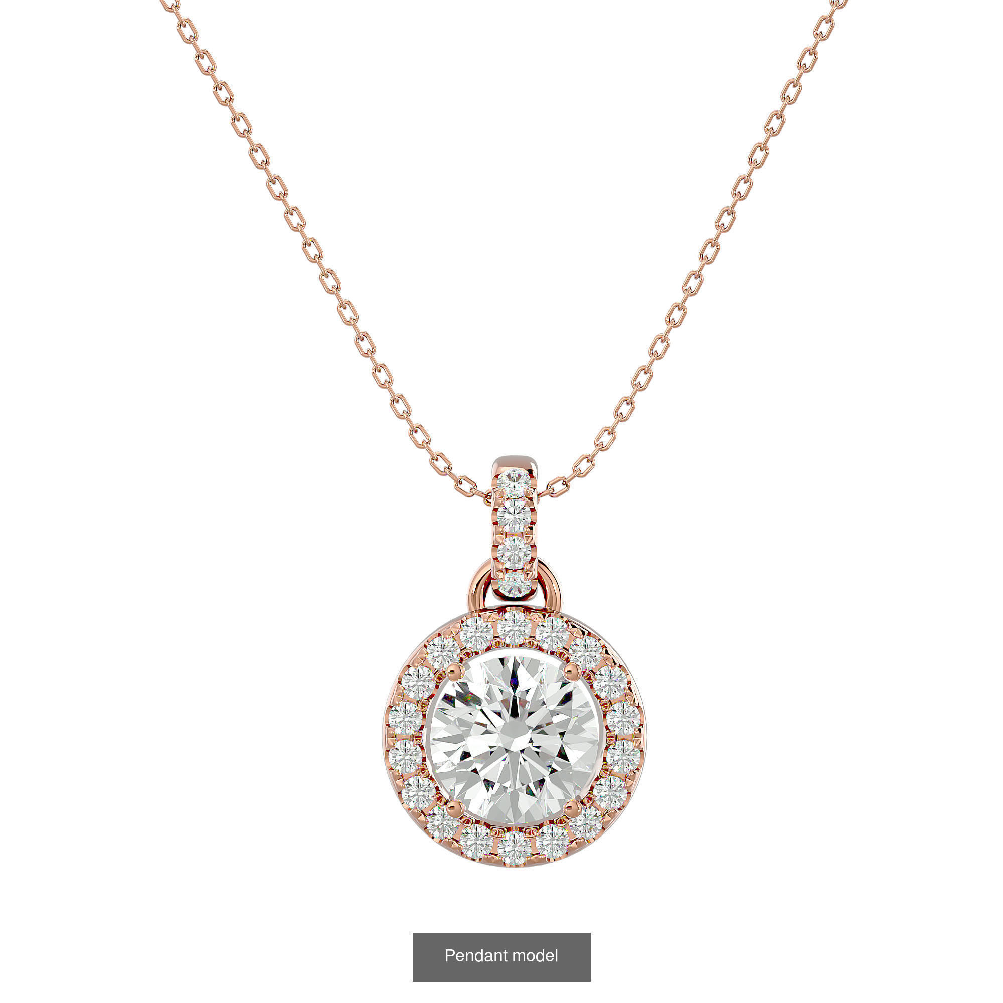 12 solitaire pendant  3D Model Collection_8