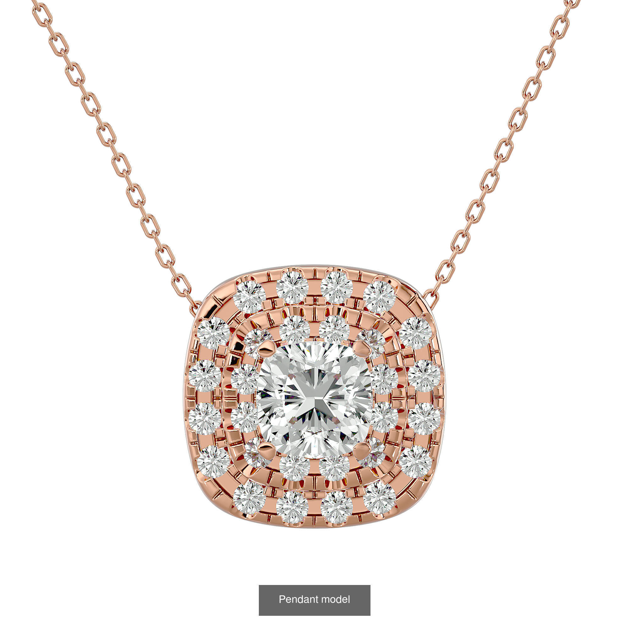 12 solitaire pendant  3D Model Collection_4