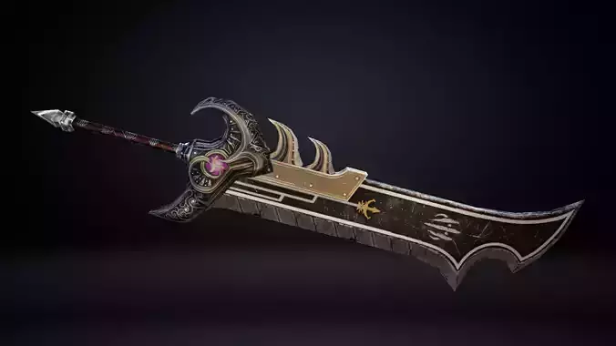 Futuristic Sword Low-poly 3D model