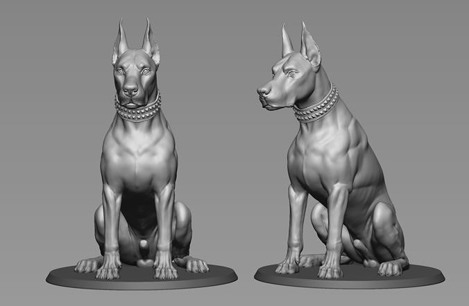 Doberman Pinscher 3D print model
