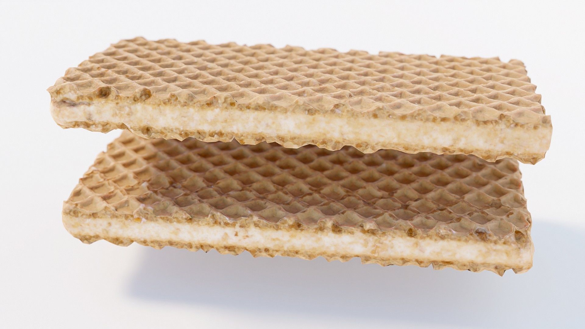 Filled Waffle Low-poly 3D model_2