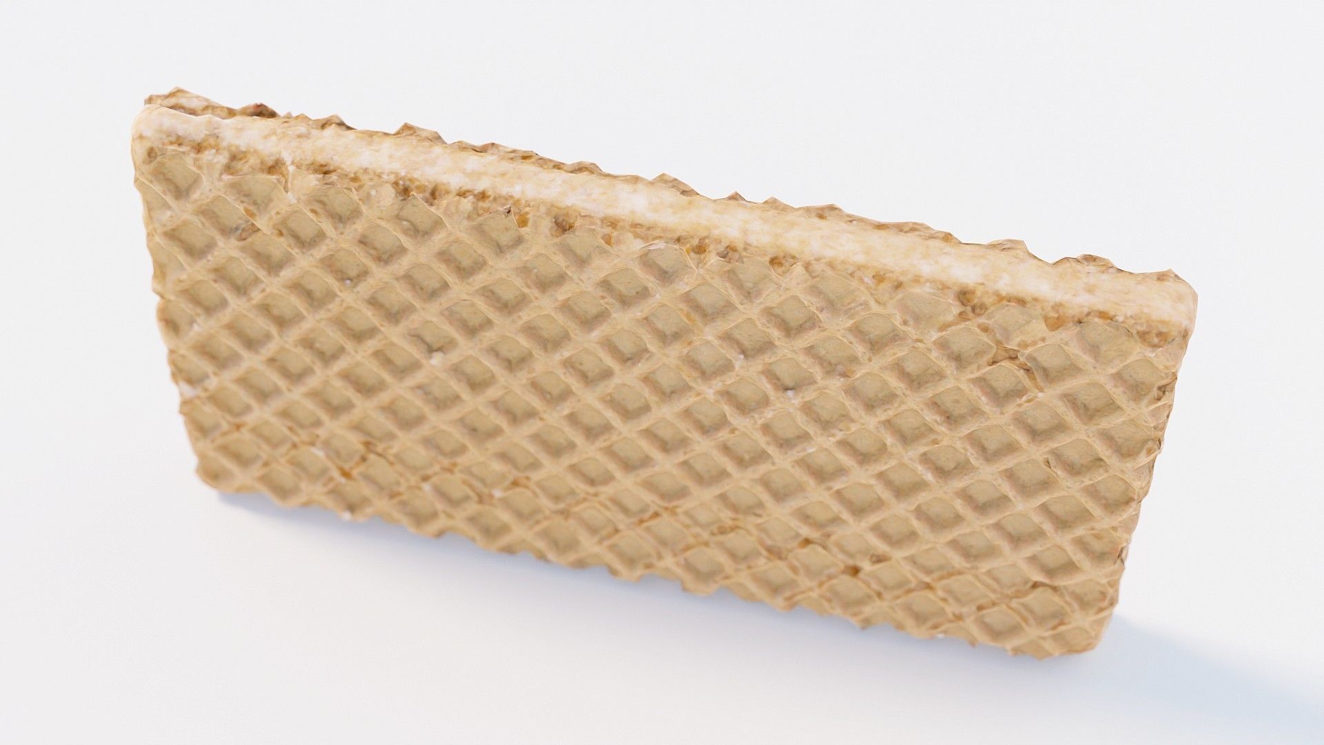 Filled Waffle Low-poly 3D model_1