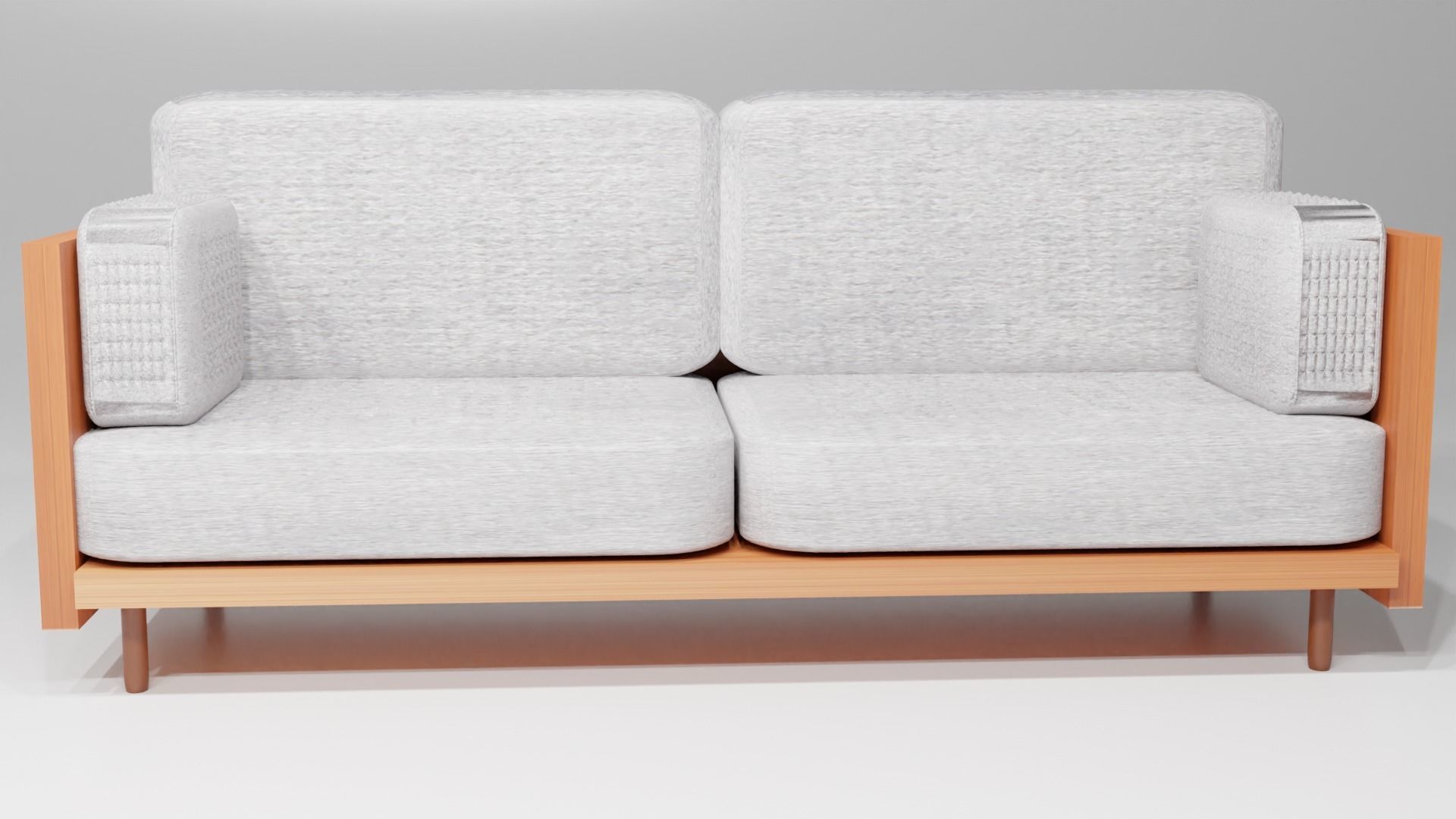 Sofa with wood 3D model_3