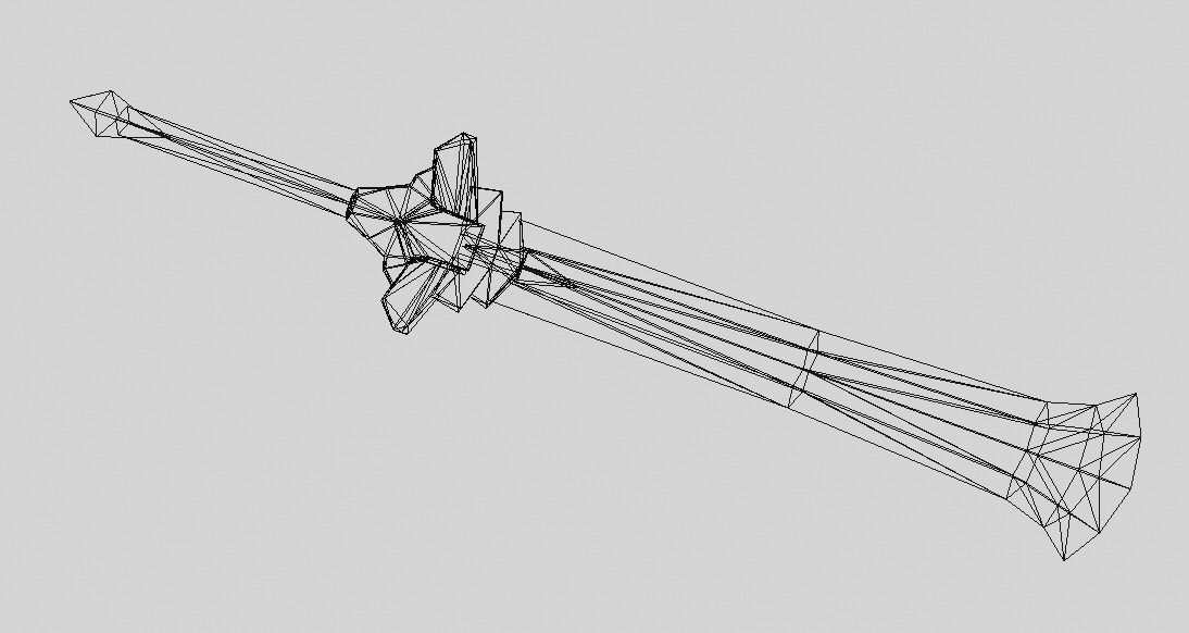 Futuristic Sword Low-poly 3D model_15