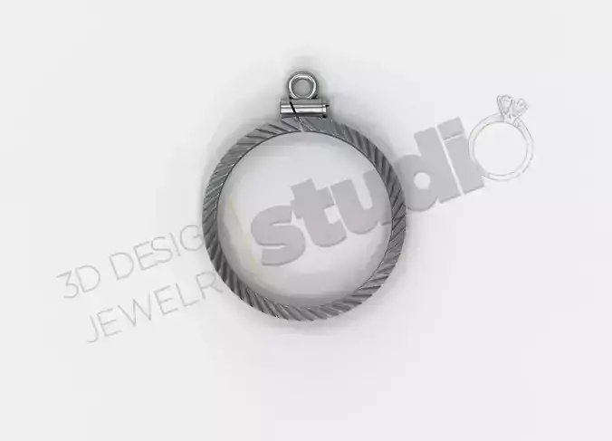Coin bezel with screw 3d model