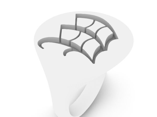 w classic alphabet ring stl verified 3D print model_2