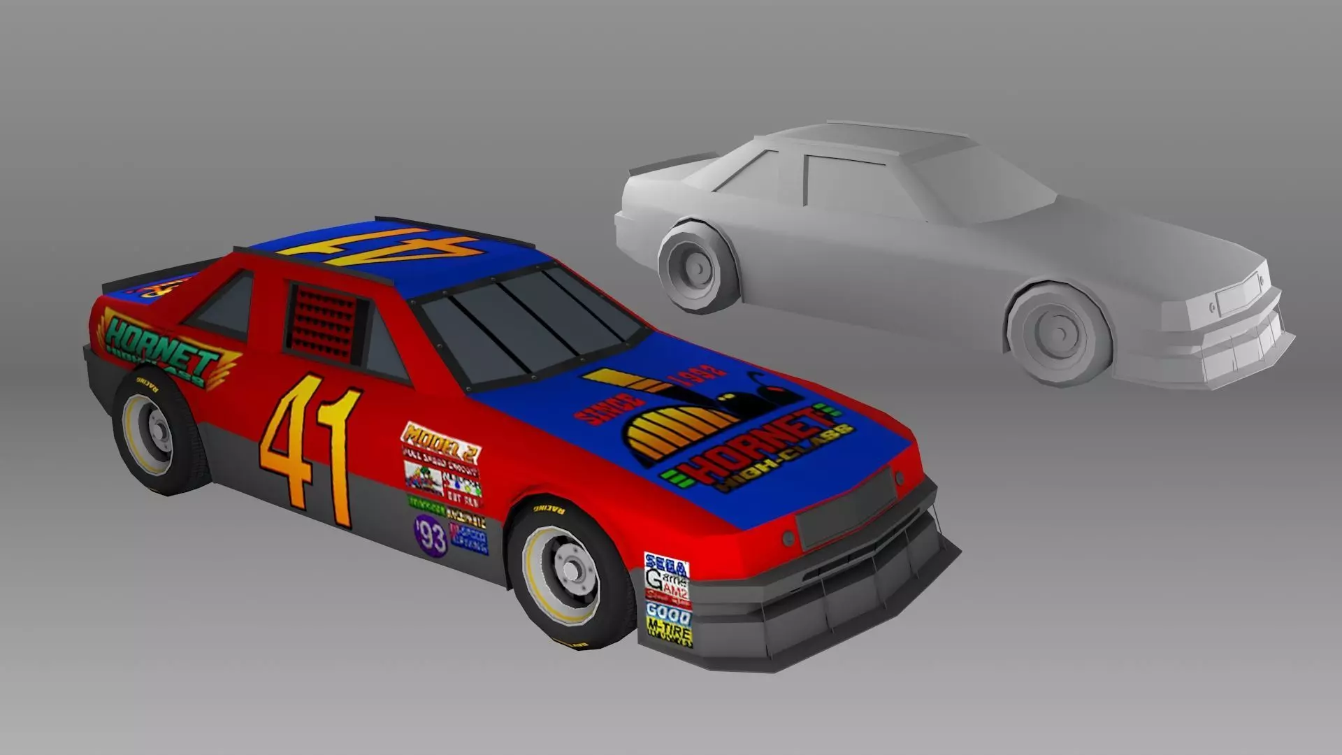Daytona USA Hornet Low-poly 3D model_0