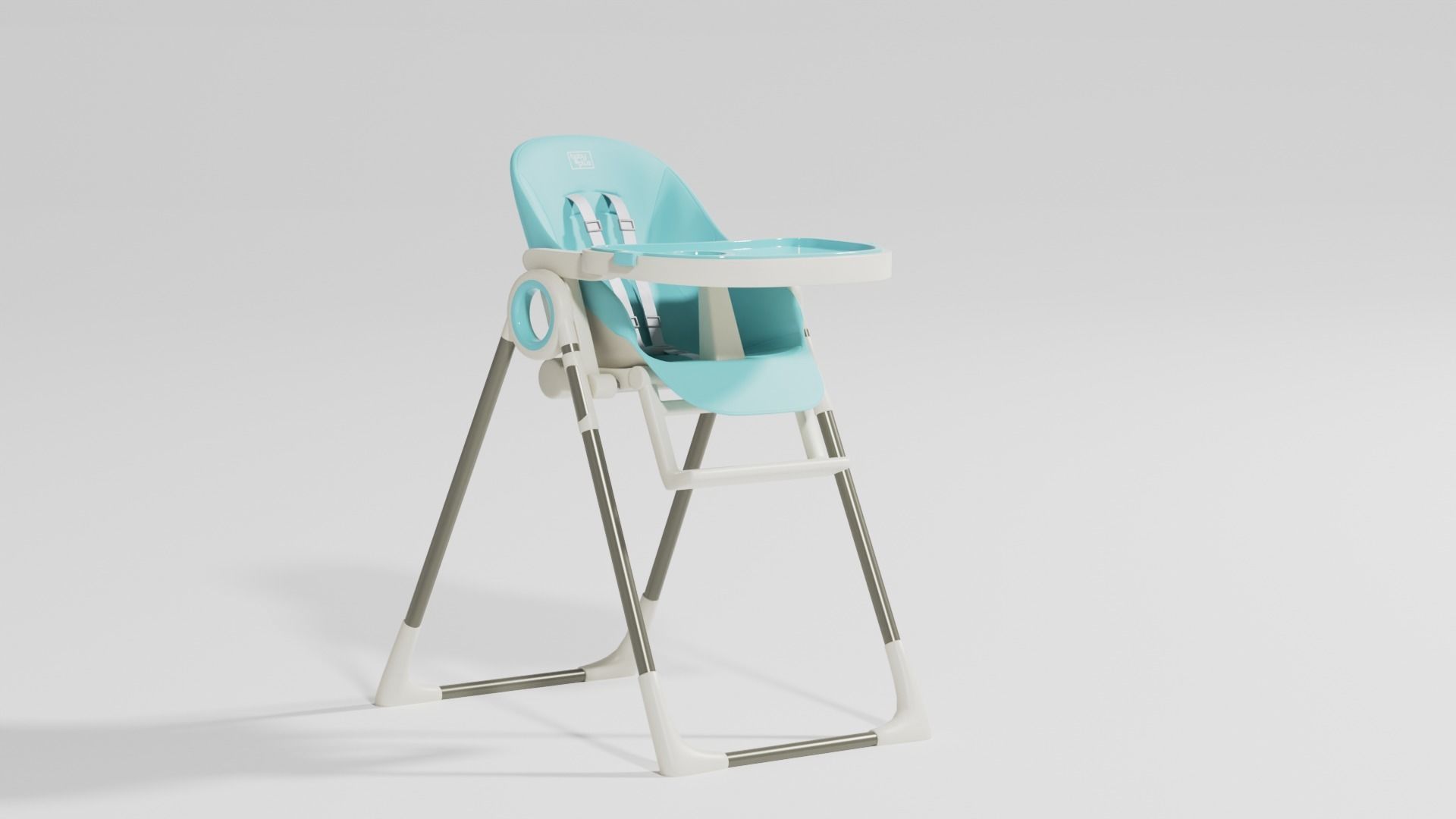 Adjustable baby feeding chair set 3 various  Scolours Low-poly 3D model_7