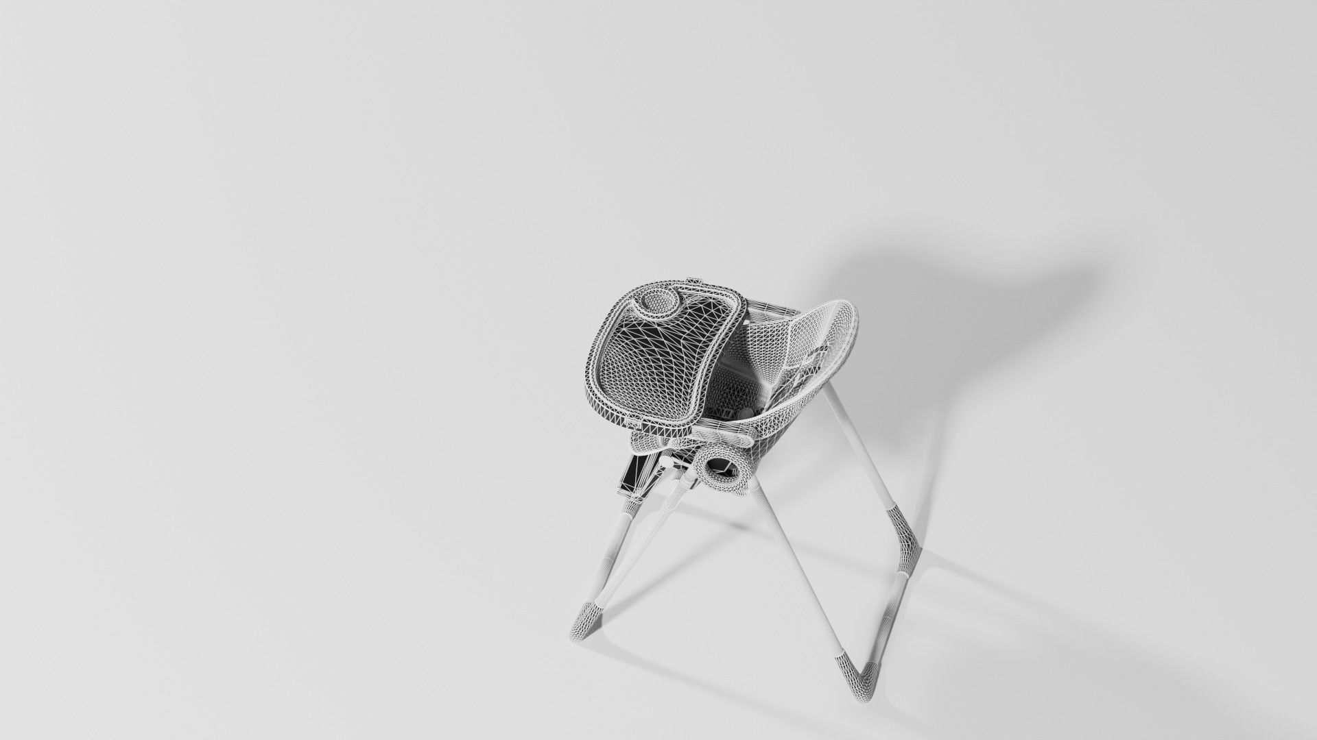 Adjustable baby feeding chair set 3 various  Scolours Low-poly 3D model_16