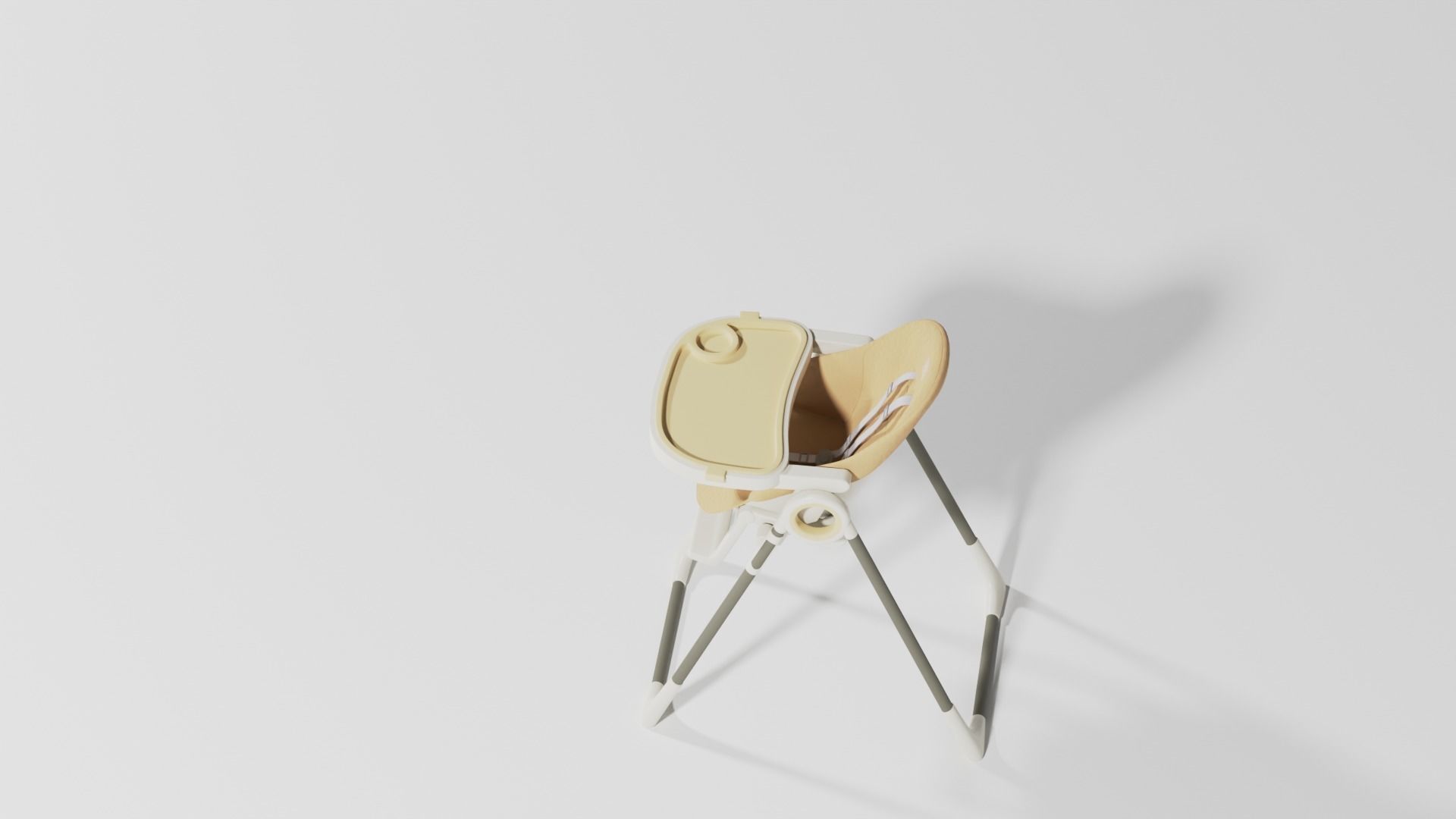 Adjustable baby feeding chair set 3 various  Scolours Low-poly 3D model_10