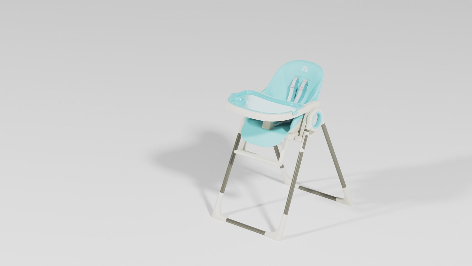 Adjustable baby feeding chair set 3 various  Scolours Low-poly 3D model_3