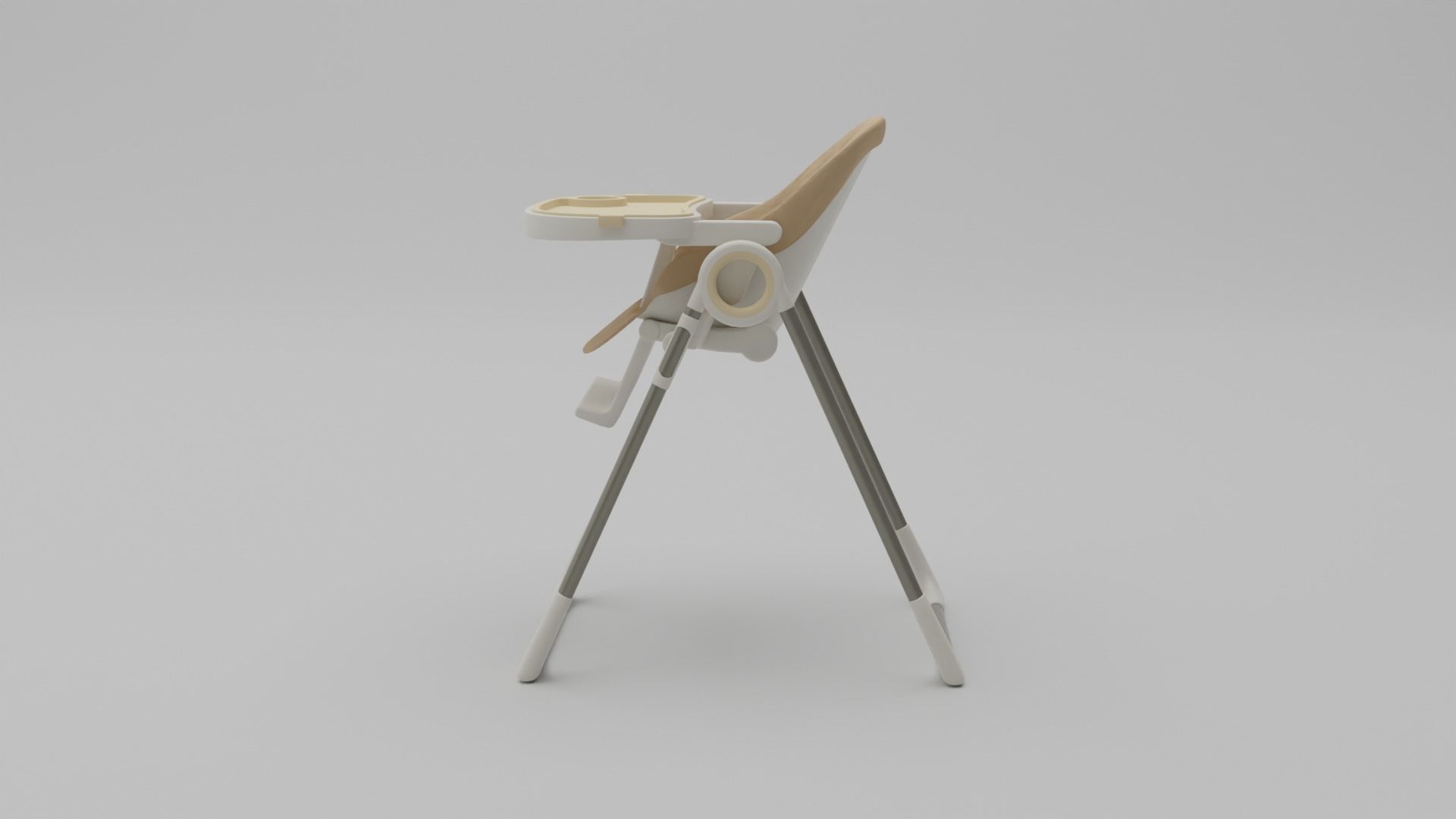 Adjustable baby feeding chair set 3 various  Scolours Low-poly 3D model_6