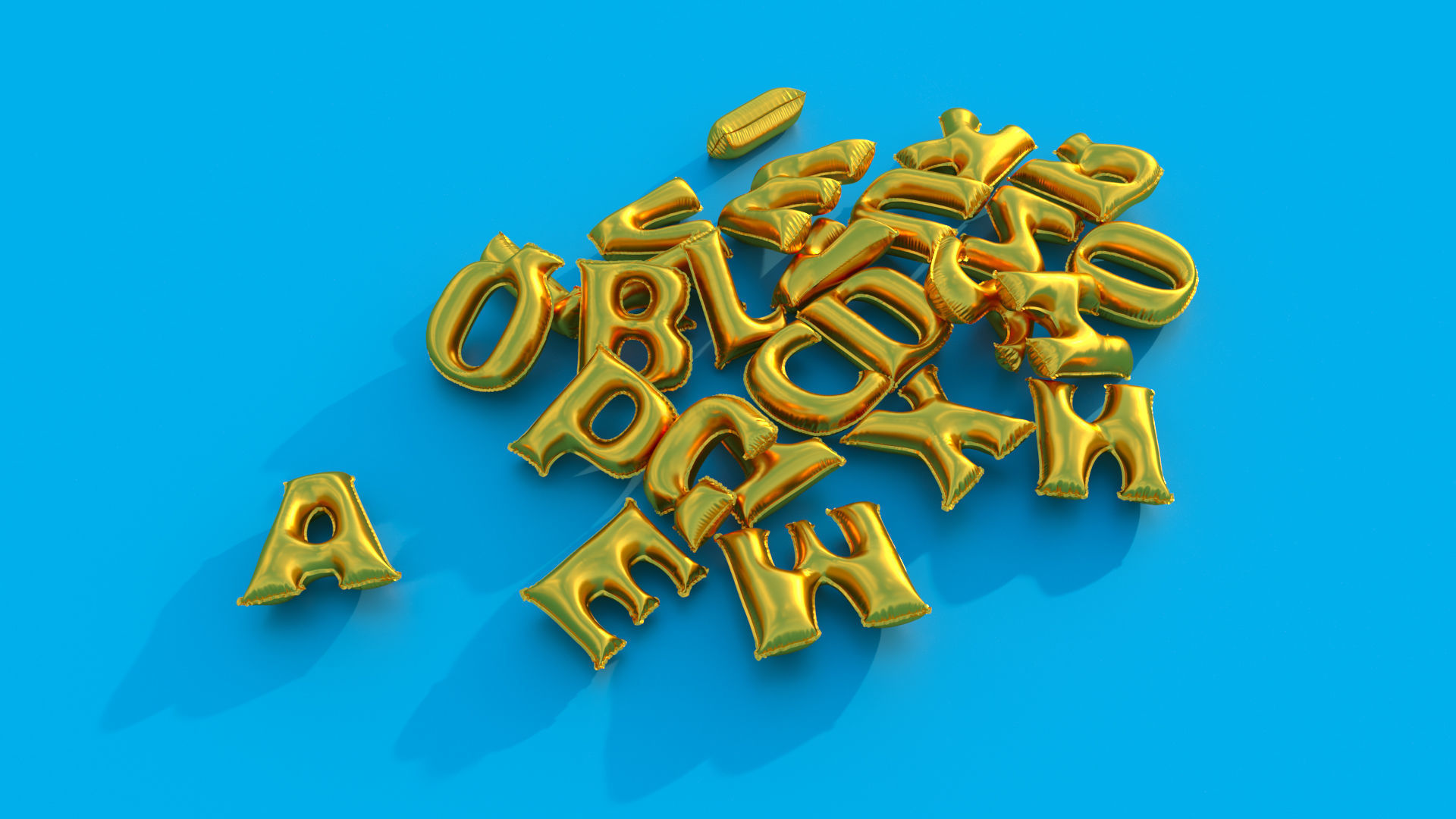 Balloons Alphabet 3D model 3D model_1
