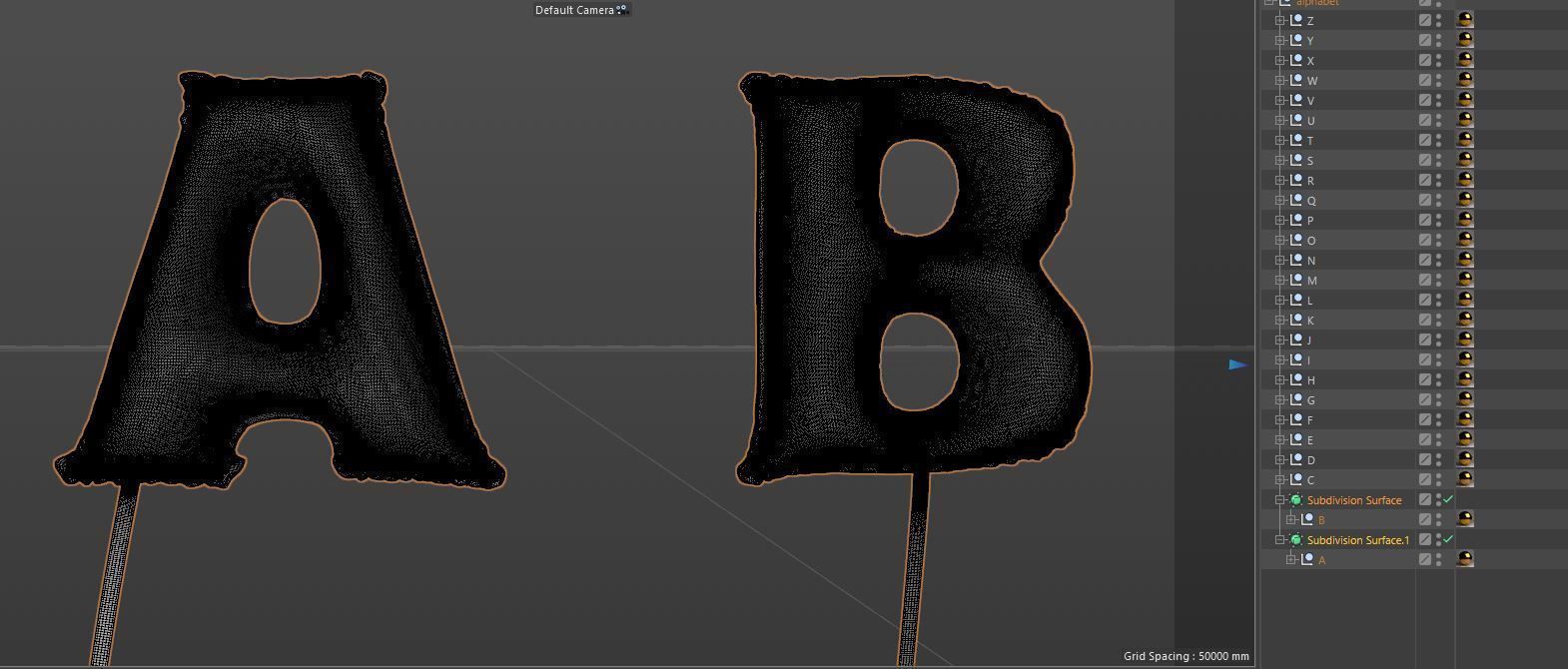 Balloons Alphabet 3D model 3D model_4