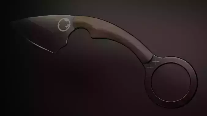 knife gameready pair of knives Free low-poly 3D model