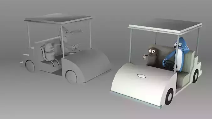 Golf Cart from Regular Show