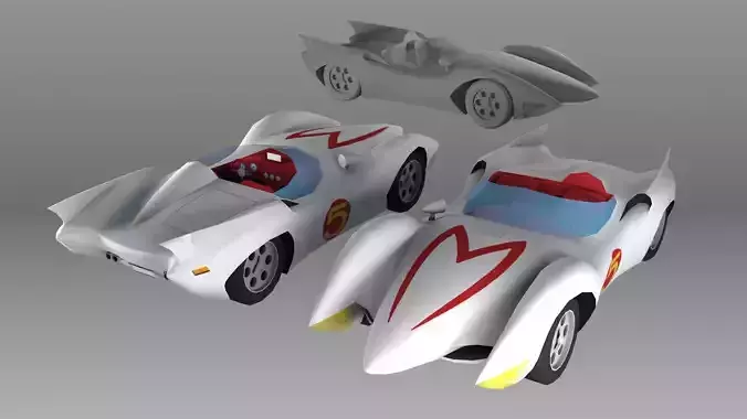 Mach 5 two race cars